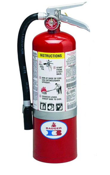 Fire Extinguisher, ABC Class, 5 Lb, Wall Mount